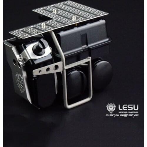 LESU Metal Battery Box Air Tank for 1/14 TAMIYA ACTROS Benz 1851 3363 RC Tractor Truck Dumper Model Car