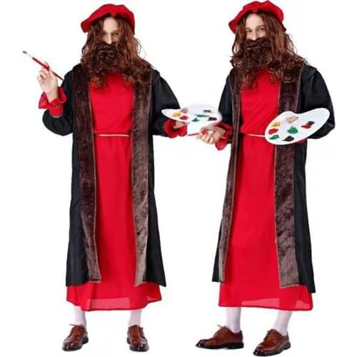 Mens European Renaissance Costume Fancy Dress role playing Picasso oil painter artist M8877