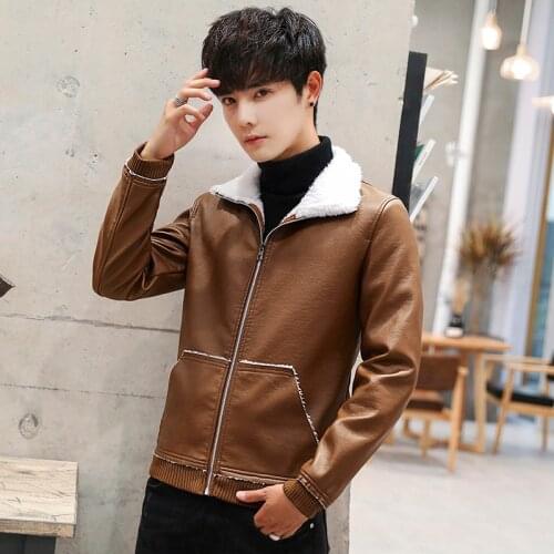 MRMT 2021 Brand New Winter Mens Jackets Fur Plus Velvet Size Overcoat for Male Slim Lapel Jacket Outer Wear Clothing Garment