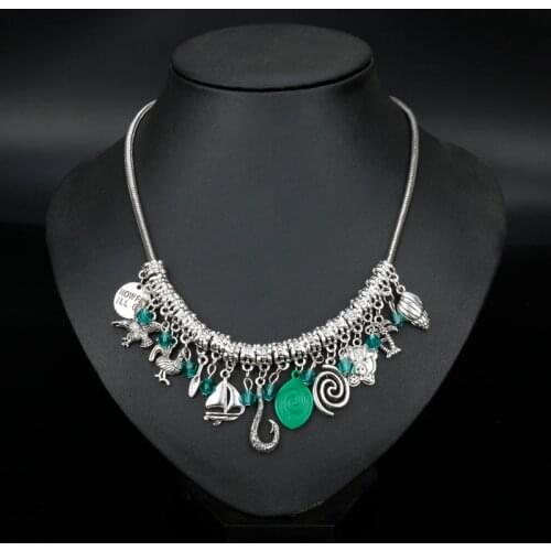 Movie Hooks "How Far I'll Go" Charm Necklaces Crystal Beads Pendant Necklaces For Women -30