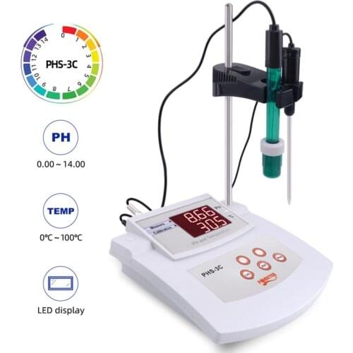 PHS-3C Multi-parameter ph meter Desktop Automatic Calibration Acidity Meter PH/Temp 2 In 1 PH Tester Water Quality Analyzer