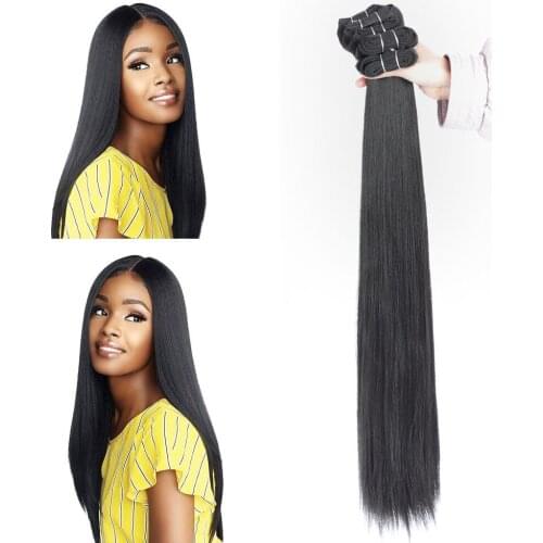 Synthetic Straight Hair Weaves Long Natural Color Synthetic Hair Wefts for Women Kanekalon Hair Lot 613 Blonde Hair Bundles
