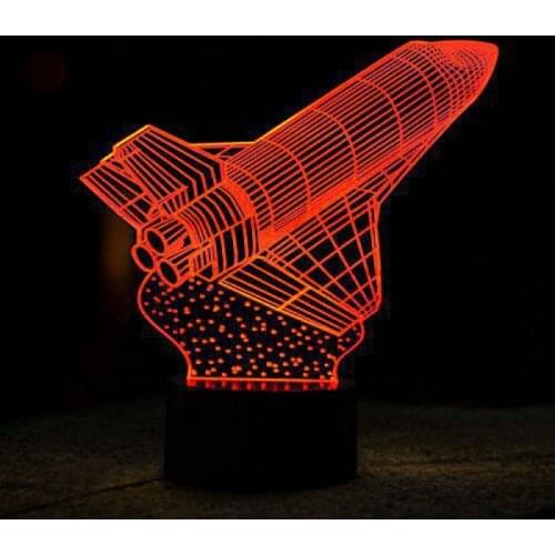 Rockets 3d Night Light Remote Switch 7 Color Change Table Lamp Usb Led Night Lights Kids Toy Gift Led Usb 3d Light