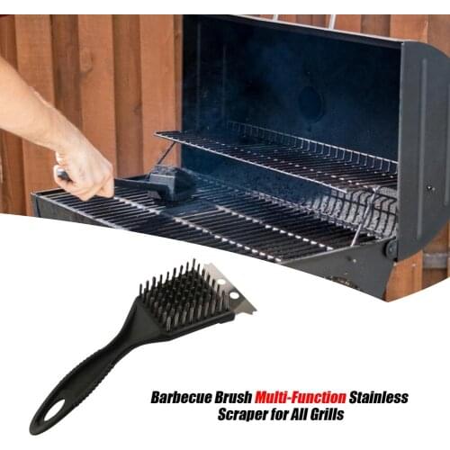 Barbecue Cleaning Brush Scraper Wire Grill Steel Wire Clean Tool Outdoor Camping Picnic BBQ Stainless Steel Cleaning Brush