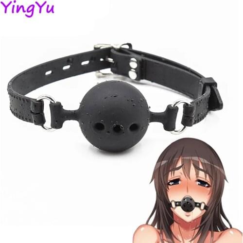 3 Sizes Soft Safety Silicone Open Mouth Gag Ball Bdsm Bondage Slave Ball Gag Erotic Sex Toys For Woman Couples Adult Sex Games