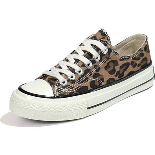 Leopard Vintage Fashion Women Canvas Shoes Eva Round Toe Replica Wild Female Casual Shoes Street Basic Tide Flat Shoes