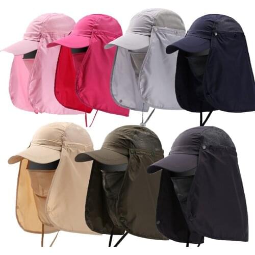 High Quality Fishing Hat UV Protection Cap Full Head Protect Headwear Quick-Drying Fishing Cap Outdoor Sports Sunscreen Cap