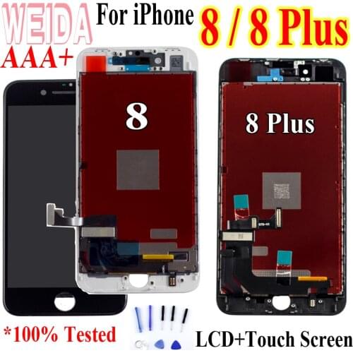 WEIDA 100% Test 8P lcd For Apple iPhone 8 / 8 Plus LCD Display Screen Digitizer Assembly For iphone 8 LCD Replacement with Tool