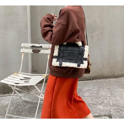 Womens Handbag Versatile Messenger Bag Womens 2021 New Korean Honglingge Small Square Bag High Grade Cotton Wool Bag