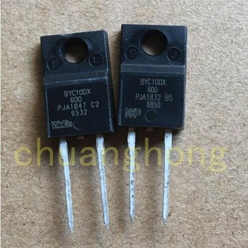 1pcs/lot BYC10DX600 original packing new Rectifier diode TO-220F-2 BYC10DX BYC10DX-600