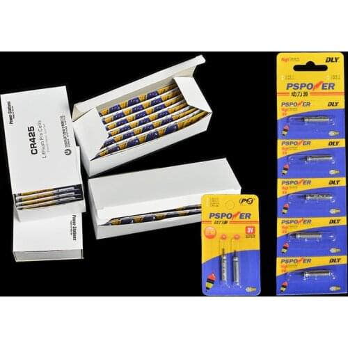 100pcs/lot Fishing Float Batteries CR425 CR435 CR311 CR322 Luminous Float Accessories Pin Cell Battery 3V Fishing Tackle J312
