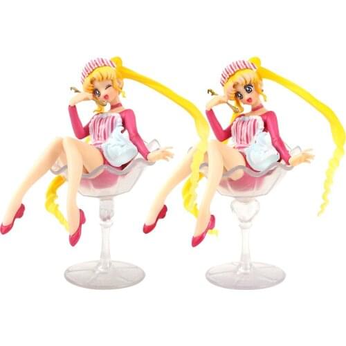 12cm Tsukino Sitting in Goblet Dessert Sweeties Petit Chara Pretty Beauty Guardian Collectible Figure Toy Model Doll