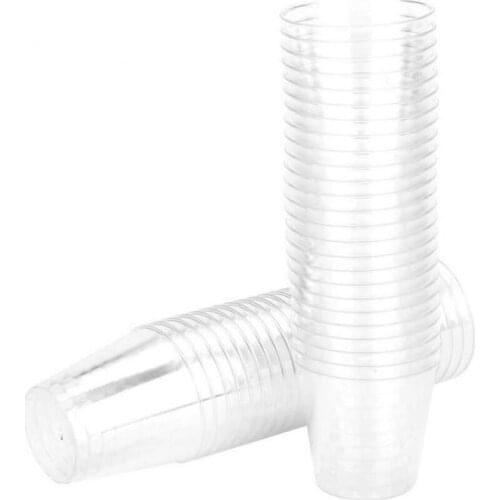 20Pcs Clear Plastic Disposable Cups Party Shot Glasses Jelly Ice Cream Cups Wine Tea Coffee Cup Birthday Tumblers Cup
