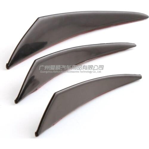 2021 Suitable For Border Cross 6 Pieces Crescent Wind Blade Bright Black Car Refit Front Bumper Spoiler