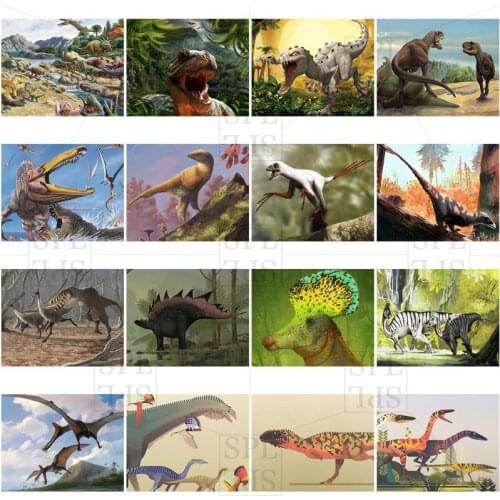 Primitive Tyrannosaurus Rex Diamond Painting Home Decoration Wall Picture Mosaic Handmade Gift Sticker Diamond Embroidery Art