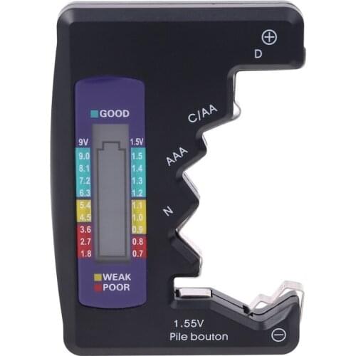 Digital Battery Tester Checker Battery Capacity Tester For C/D/9V/AA/AAA/1.5V Button Battery Power Measuring Indicator