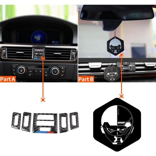 Air Conditioner Outlet Decorative Cover Trim Sticker for BMW 2005-2012 3 Series E90 E92 E93 Interior Decoration Car Accessories