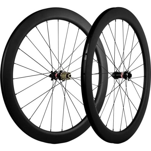 Disc Brake Wheels Cyclocross Wheelset 55mm Carbon Clincher Carbon Bicycle Disc Wheelset 6 Bolt/centerlock Carbon Fiber Wheels