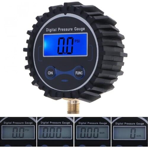Electronic Digital Tyre Tire Pressure Gauge 0-230PSI Night Vision Metal Connector for Motorcycle Car Cycle Truck Tire