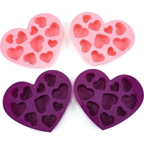 Handmade English Letter Resin Pendant Mold Heart Silicone Mould Fondant Kitchen Cake Molds for Chocolate Baking Tools