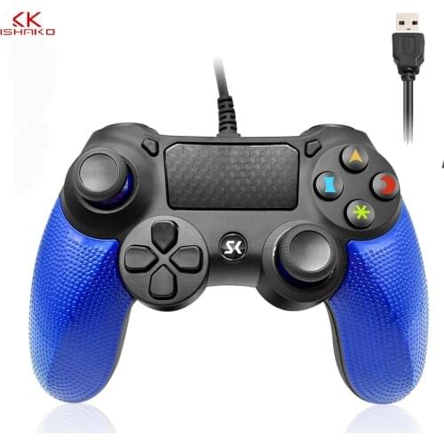 For PS4 Game Wired Controller USB Gamepad Multiple Joystick Vibration Handle 1M Cable Gamepad for iPhone PC for PS4/PS3/PS2