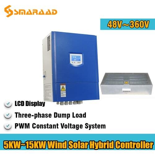 5000W 10KW 96V 120V 220V Yawing Off Grid Wind Hybrid Controller With PWM System And Three-phase Dump Load Use For Wind Turbine