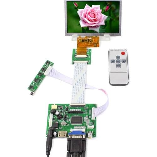 HD MI VGA 2AV LCD Controller Board with remote, 5inch 800x480 LCD panel VS050T-002A