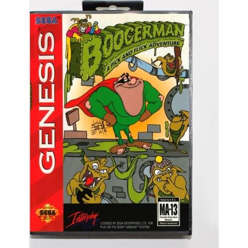 Boogerman A Pick and Flick Adventure Boxed Version 16bit MD Game Card For Sega MegaDrive Sega Genesis System