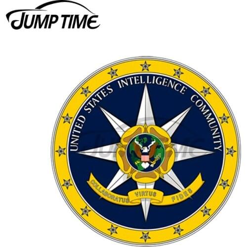 JumpTime 13 x 13cm For UNITED STATES INTELLIGENCE COMMUNITY IC Car Stickers Personality Windows Decal Waterproof Scratchproof