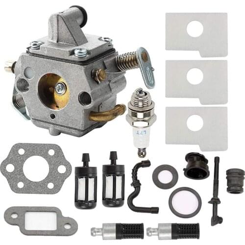 Carburetor with Air Filter Fuel Filter Spark Plug for Stihl MS180 MS170 017 018 Chainsaw Replace 1130 120 0603