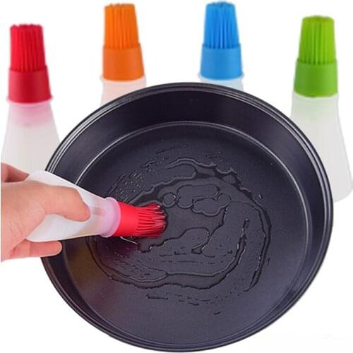 Kitchen Oil Dispenser Bottle Brush Silicone Portable BBQ Basting Brush Baking Pastry Honey Brush Barbecue Tool Cooking Gadgets