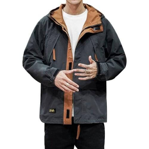 2021 Winter Hot New Mens Hooded Jacket Trendy Multi-pocket Loose Overalls Jacket Japanese Retro Plus Size Casual Hoodie