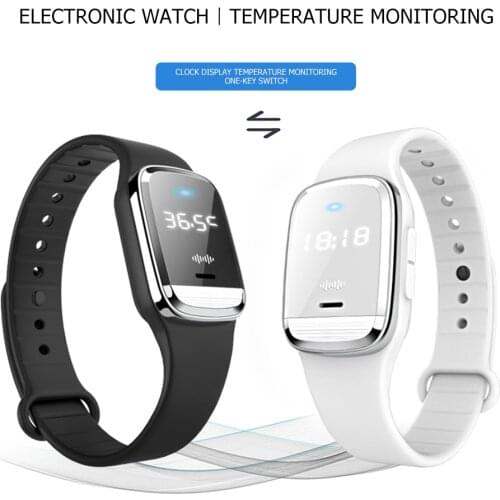 M20 Bracelet Watch Outdoor Game Toys Ultrasonic Insect Repeller Wristband Wrist Watch Temperature Meter Outdoor