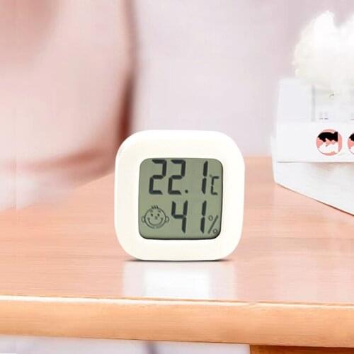 Mini White Indoor Thermometer Digital LCD Sensor Humidity Meter Room Hygrometer Gauge