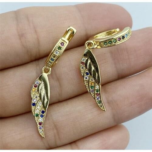 Fashion Angel AAA Zircon Wings Earring for Women Ear Charm Earrings Statement Earrings