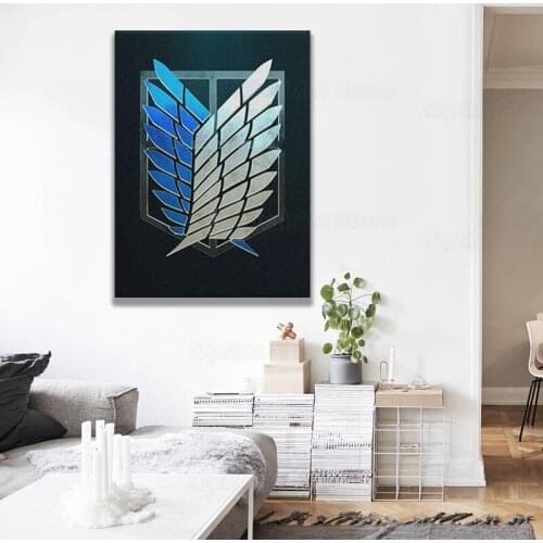 Canvas Prints Poster Attack on Titan Survey Corps Home Decoration Painting Wall Art Pictures Modular Living Room