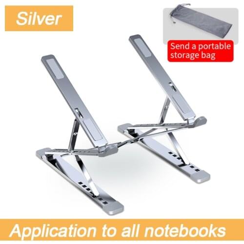 Laptop Stand Portable Double Layers Adjustable Ergonomic Support Foldable Aluminium Laptop Stand Holder Portable Foldable