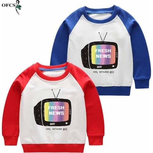 Retail New Children Coats T-shirts Girls Long Sleeve Male Sweatshirt Set For Boys Fashion Outerwear Cartoon Sports Sweatshirts