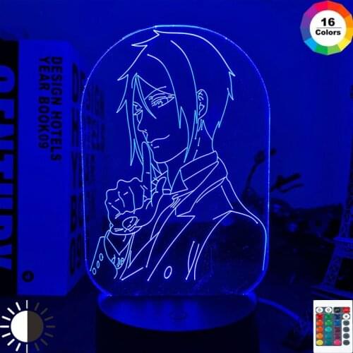 Anime Light Black Butler Led Night Light for Bedroom Decoration Colorful Nightlight Anime Gift 3d Lamp Black Butler