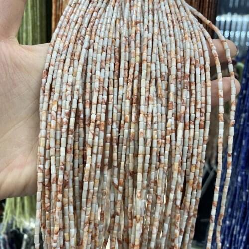 Fine Natural Stone Beads blood Stone Loose Hole Beads for Women Jewelry Making DIY Bracelet Necklace 2x4mm 15.7inch