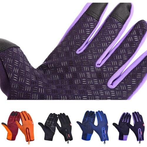 Cycling Glove Windproof Outdoor Sport Full Finger Anti Slip Touch Screen Water Resistant Washable Bicycle Motorcycle Racing Bike