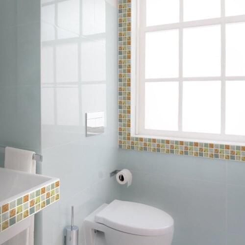 10x10cmx20pcs Crystal Mosaic PVC Waterproof Self Adhesive Wall Sticker Tile Stickers For Kitchen Bathroom Furniture ZYM-003