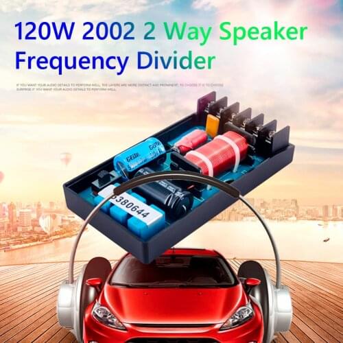 WEAH-2002 120W Bass Speaker Frequency Divider 2 Way Car Audio Woofer Loudspeaker Speakers Crossover Filter for Cars Vehicle