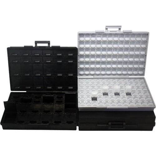 AideTek SMTresistor capacitor storage box Organizer 0603 0402 0201bins anti-statics SMDTransistor diode chips 2BOXALL48AS+BOXALL