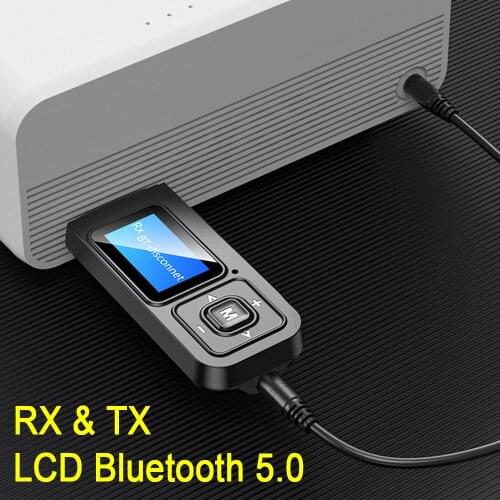 LCD Display 2 IN 1 Bluetooth 5.0 Audio Transmitter and Receiver 3.5mm Aux Usb Power Support Devices Select Car Radio Music Adapt