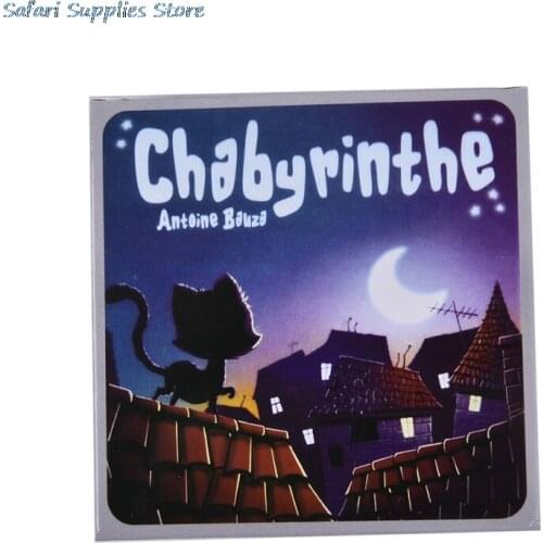 1 Set Newest Chabyrinthe Board Games Kitten Cat Cards Party Card Game Cute Gift Full English Version Home For Kids