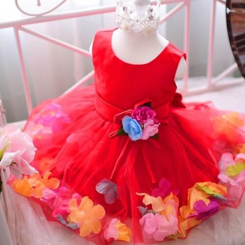 2019 New Autumn Children Wedding Dress Baby Girls Dresses Kids Striped Bow Long-Sleeved Lace Princess Casual Dress 2-6years