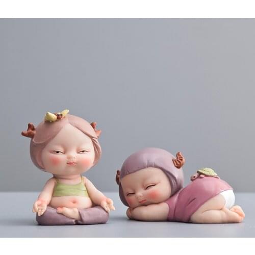Home Decoration Accessories for Living Room Modern Office Desk Decorations Figurine Gifts Cute Room Decor Resin Charms Figurines