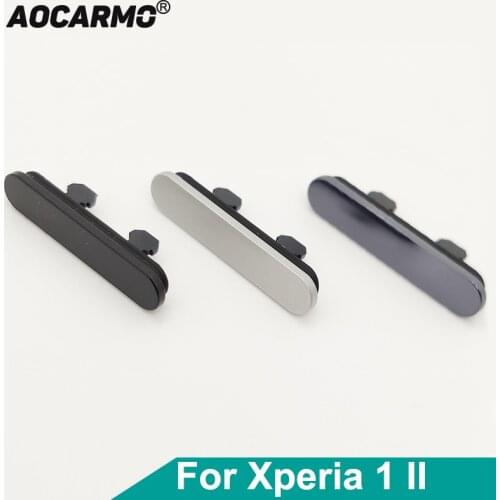 Aocarmo For Sony Xperia 1 II / X1 ii XQ-AT52 XQ-AT51 SO-51A Mark 2 MicroSD Card SIM Tray Slot Port Cover Dust Plug