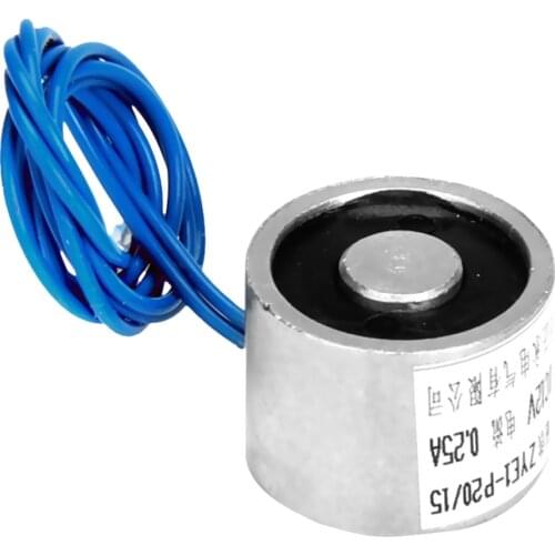 DC 12V 25N Suction Holding Sucker - Electric Magnet Solenoid Lifting Cylinder Electromagnet (2.5kg Holdign Force)